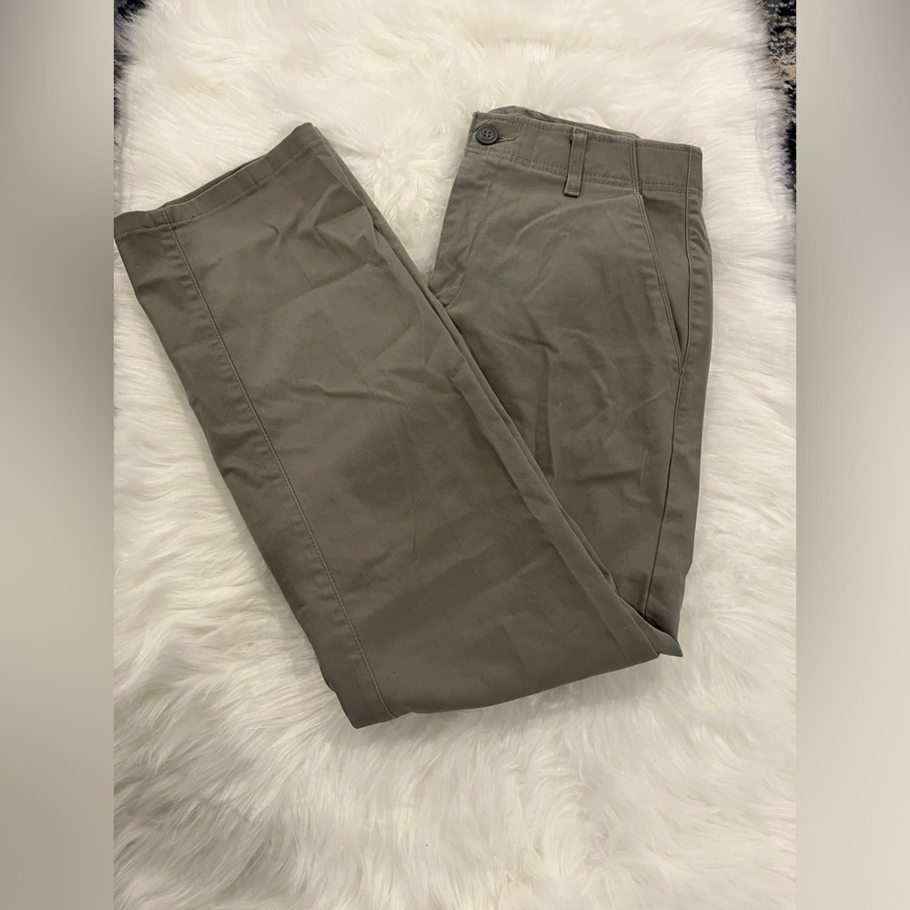Lee Men’s Gray Slacks Dress Pants 32X30 Straight fit Extreme Comfort